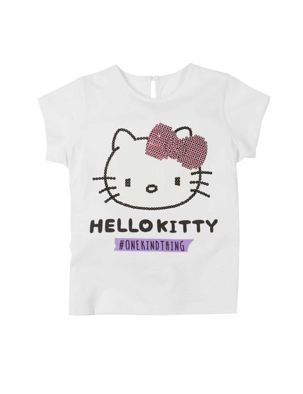Pure Cotton Hello Kitty Sequin Embellished Top  (1-7 Years) 1 of 3