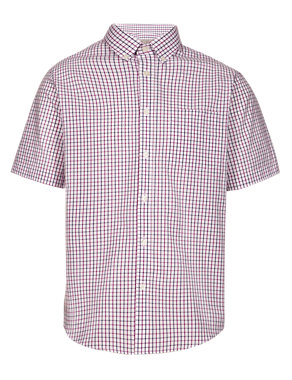 Pure Cotton Heritage Checked Shirt Image 2 of 3