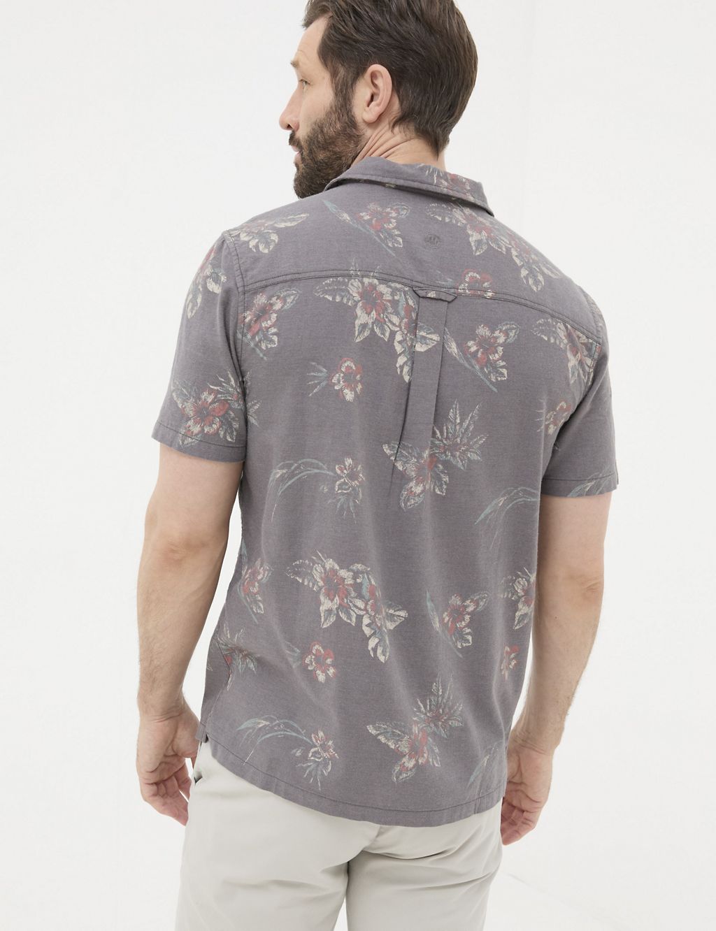 Pure Cotton Hibiscus Print Shirt 2 of 4