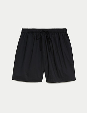Pure Cotton High Waisted Beach Shorts Image 2 of 5