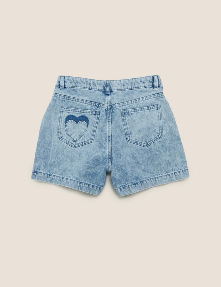 Pure Cotton High Waisted Denim Shorts (6-14 Yrs) 6 of 6