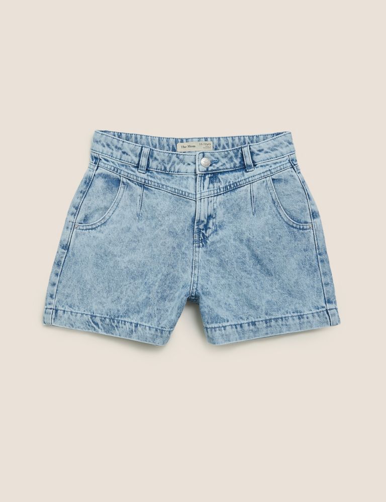 Pure Cotton High Waisted Denim Shorts (6-14 Yrs) 2 of 6