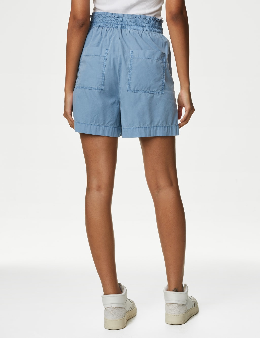 High waisted cotton shorts 2025 womens