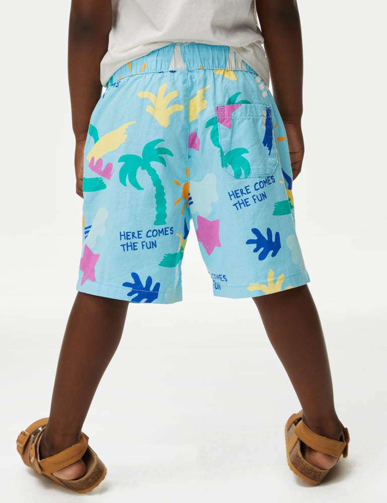 Pure Cotton Holiday Print Shorts (2-8 Yrs) 5 of 5