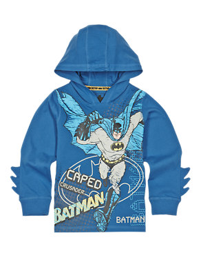 Pure Cotton Hooded Batman™ T-Shirt (2-8 Years) Image 2 of 3