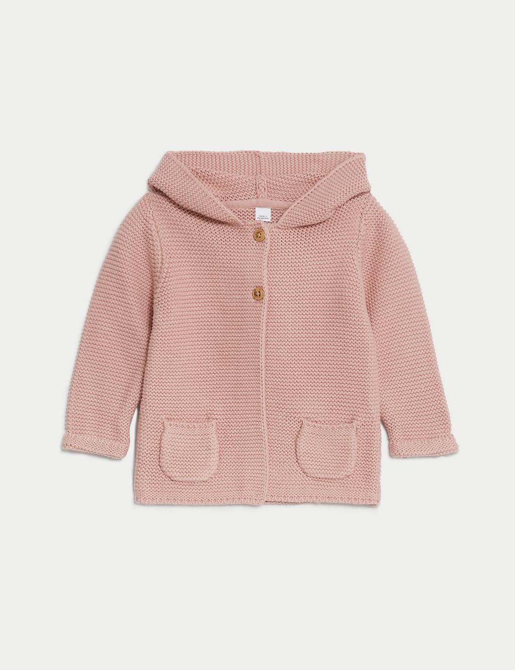 Pure Cotton Hooded Cardigan (7lbs-3 Yrs) 3 of 3