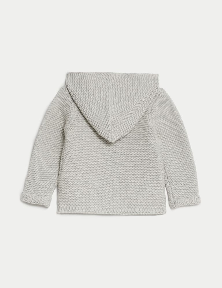 Cotton hooded cardigan top
