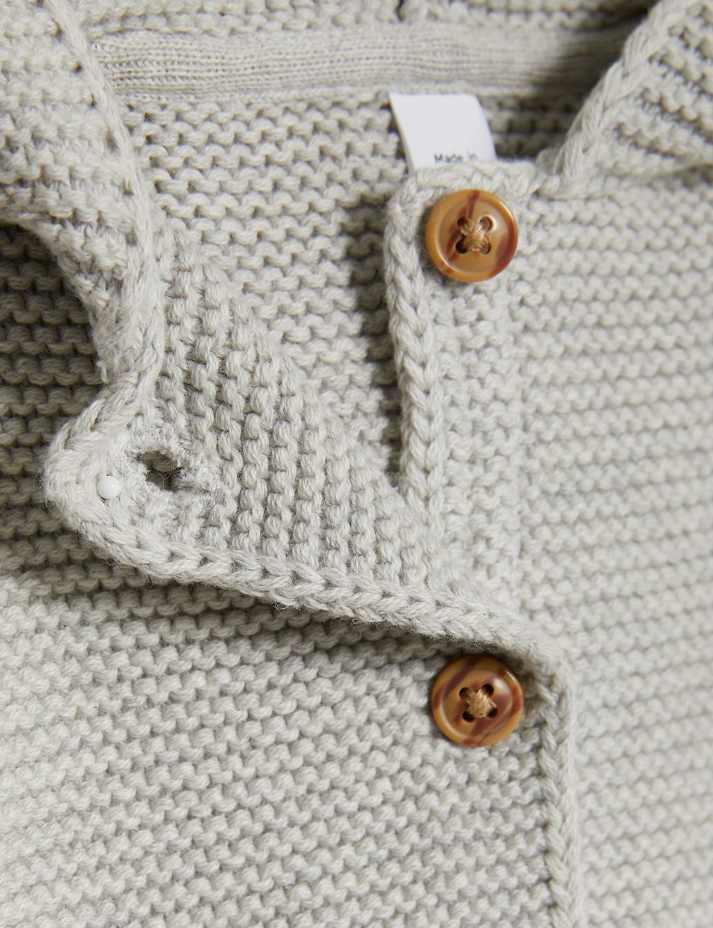 Pure Cotton Hooded Cardigan (7lbs-3 Yrs) 2 of 3