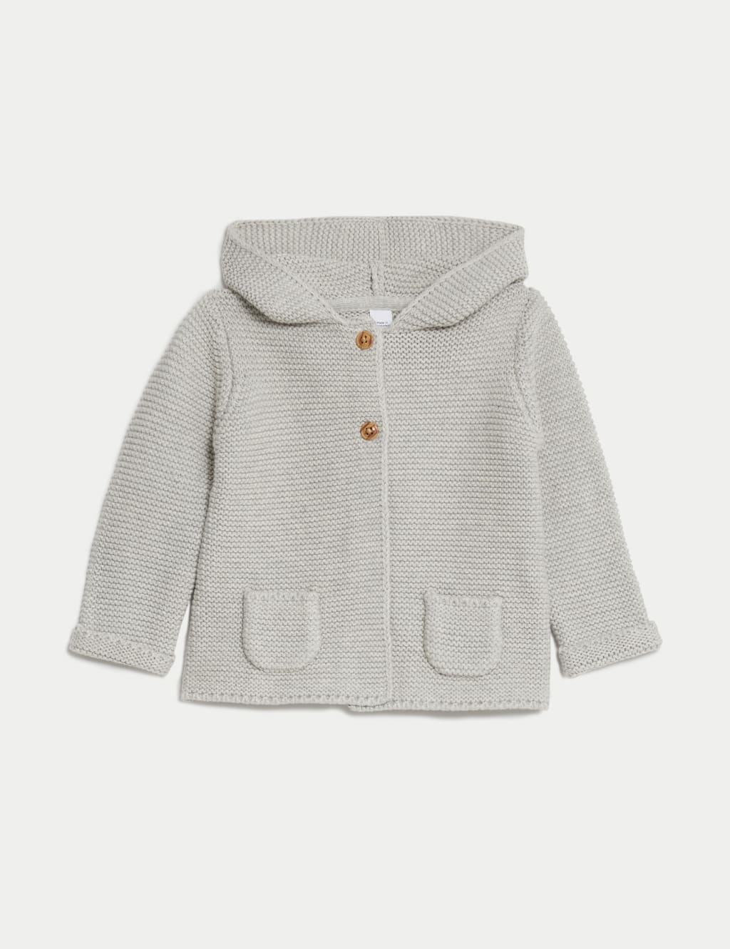 Pure Cotton Hooded Cardigan (7lbs-3 Yrs) 3 of 3