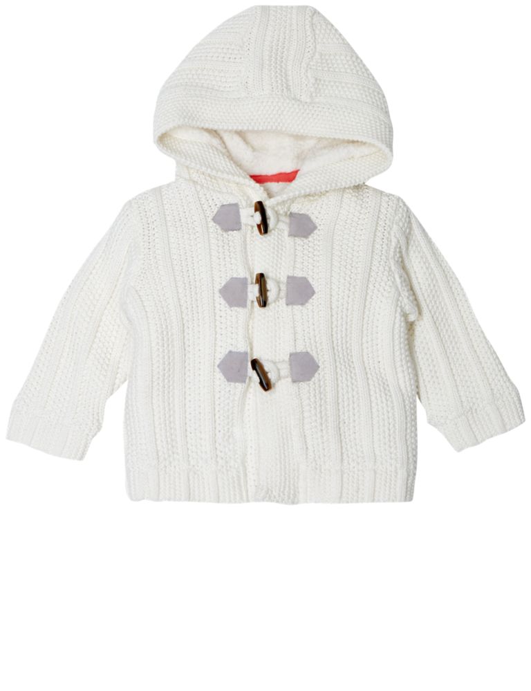 Pure Cotton Hooded Cardigan 4 of 5