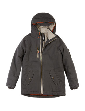 Pure Cotton Hooded Coat (2-14 Years) Image 2 of 6