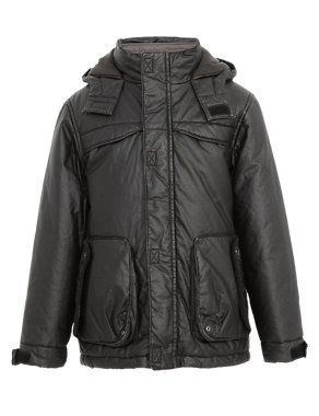 Pure Cotton Hooded Coated 3-in-1 Jacket with Stormwear™ Image 2 of 6