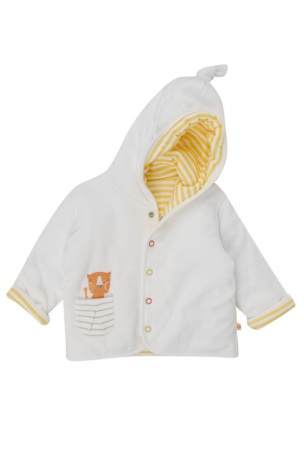 Pure Cotton Hooded Jungle Animal Embroidered Jacket Image 1 of 1