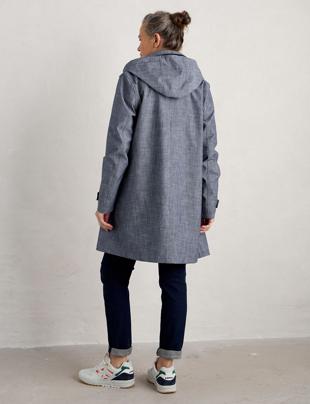 Pure Cotton Hooded Longline Raincoat 4 of 5