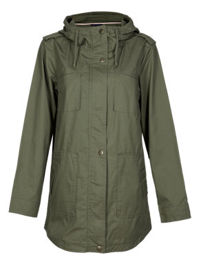Pure Cotton Hooded Parka Image 2 of 5
