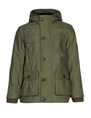 Pure Cotton Hooded Parka Image 2 of 9