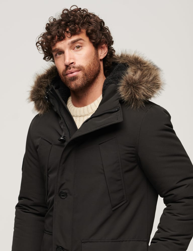 Superdry parka mens discount