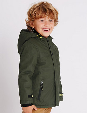 Pure Cotton Hooded Ripstop Jacket (1-7 Years) Image 2 of 5