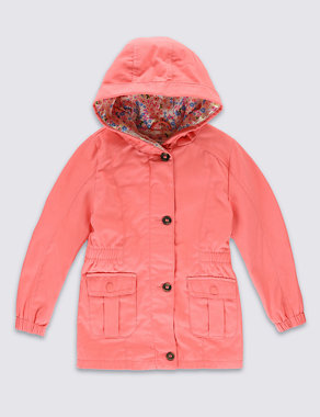 Pure Cotton Hooded Swing Coat with Stormwear™ (1-7 Years) Image 2 of 4
