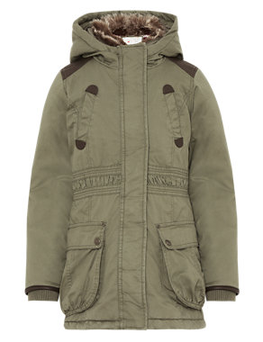 Pure Cotton Hooded Thermal Parka Image 2 of 6