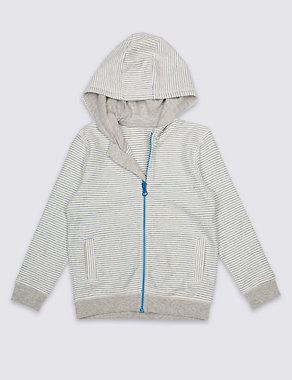 Pure Cotton Hooded Top (3 Months - 7 Years) Image 2 of 4