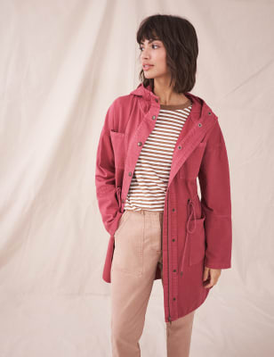 red utility jacket