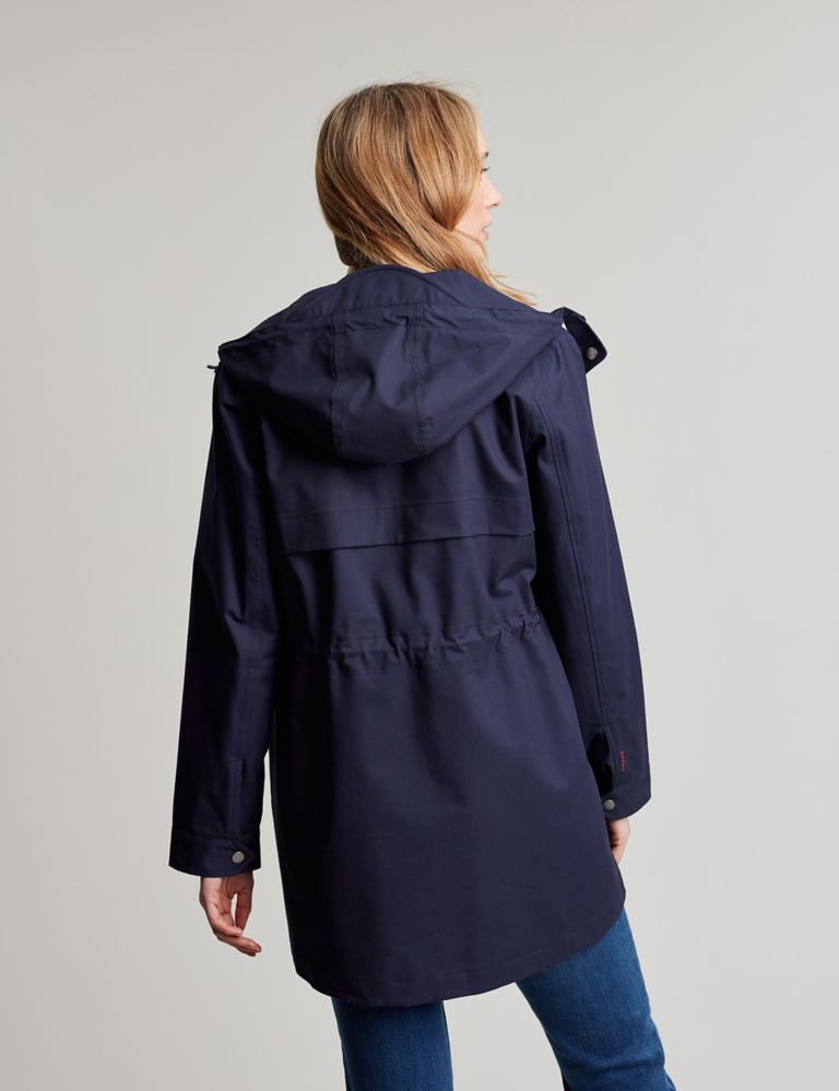 Pure Cotton Hooded Waisted Raincoat 5 of 9