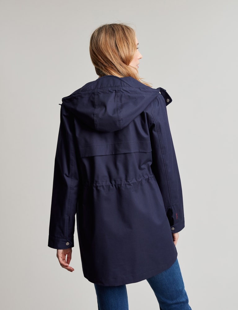 Pure Cotton Hooded Waisted Raincoat 5 of 9