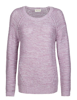 Pure Cotton Horizontal Reverse Knit Jumper Image 2 of 6