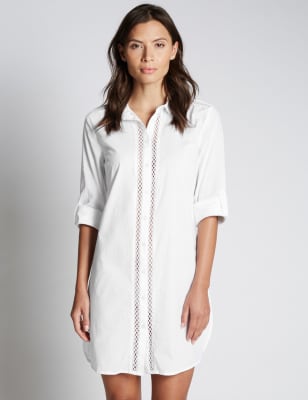 pure cotton shirt beach dress