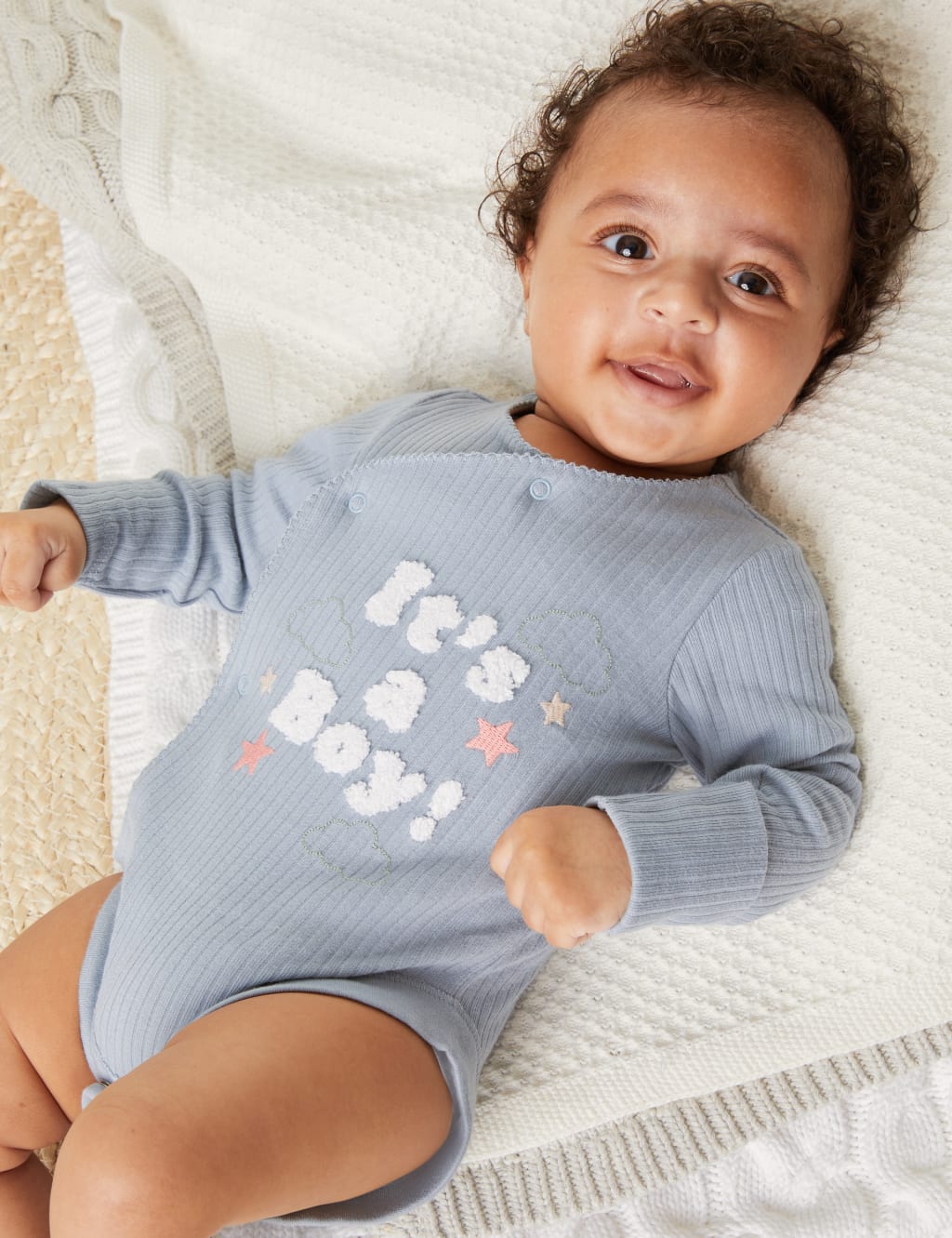 Pure Cotton It's A Boy Slogan Bodysuit (0-3 Mths) 3 of 5