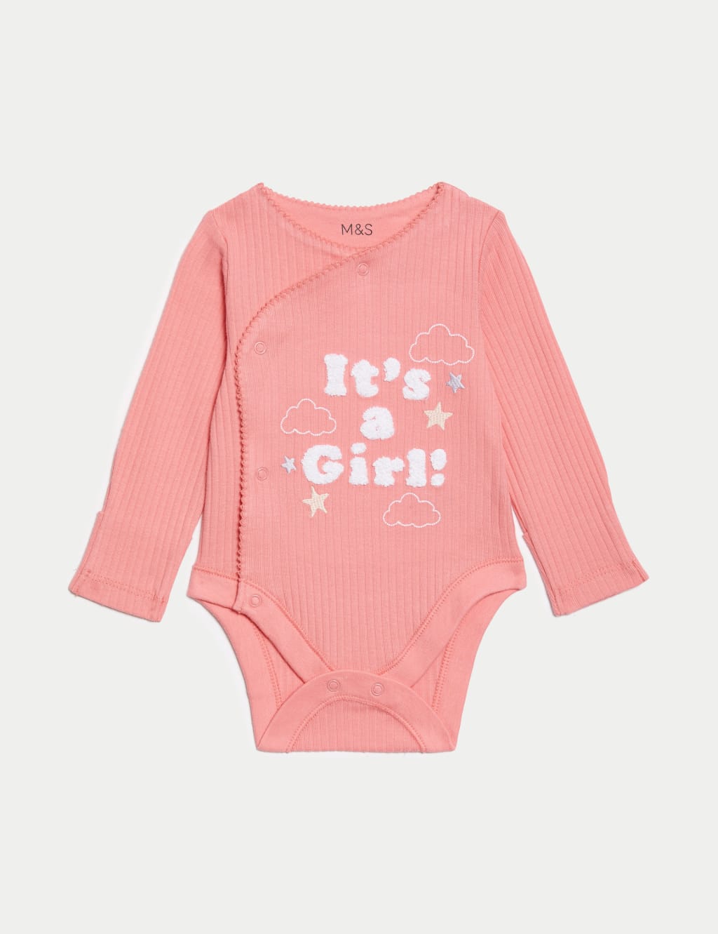 Pure Cotton It's a Girl Bodysuit (0-3 Mths) 1 of 5