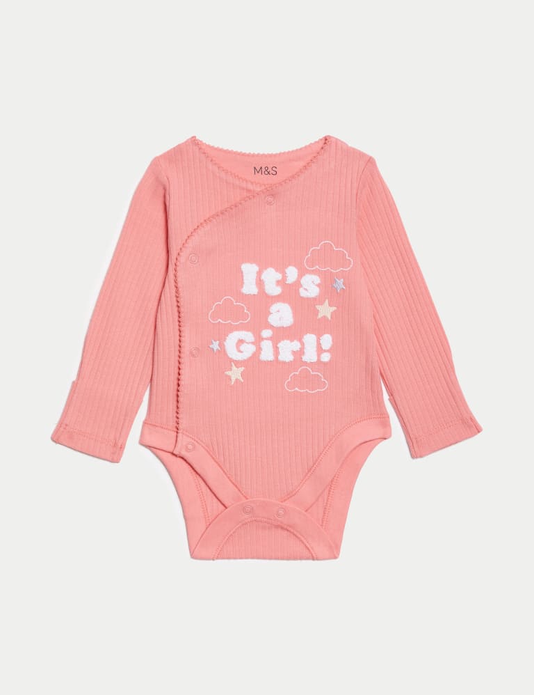 Pure Cotton It s a Girl Bodysuit 0 3 Mths