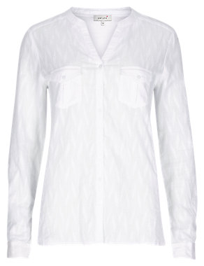 Pure Cotton Jacquard Shirt Image 2 of 5