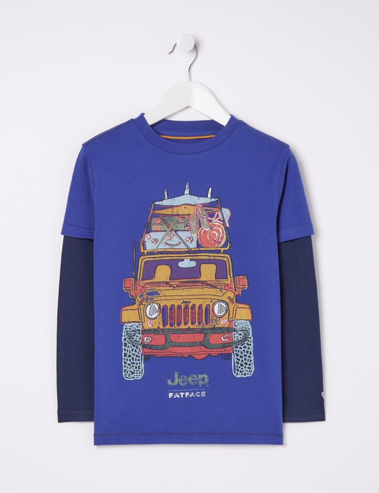 Pure Cotton Jeep Graphic T-Shirt (3-13 Yrs) 2 of 4