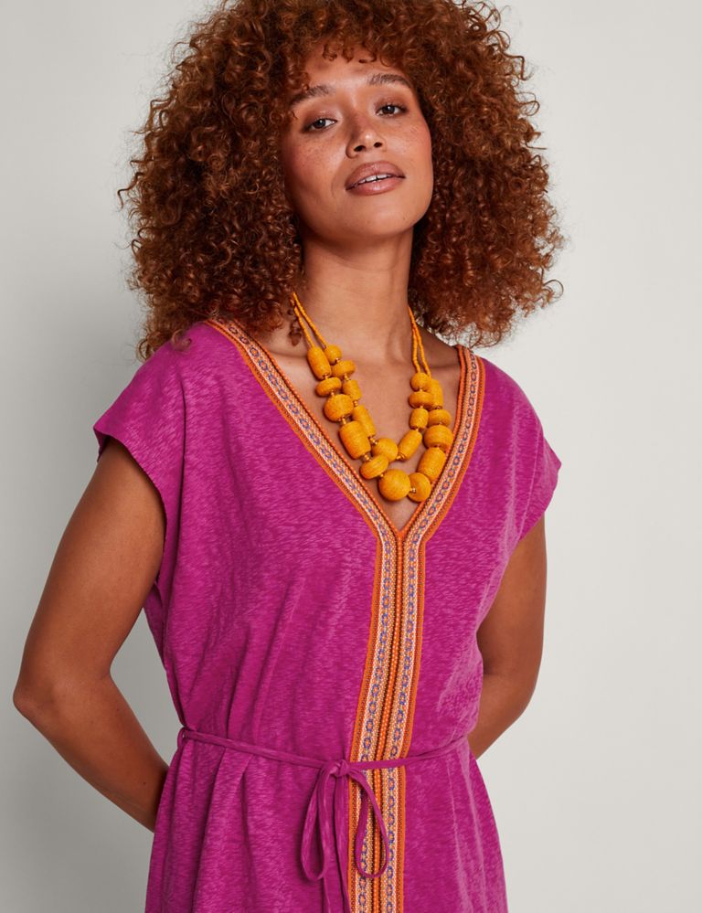 Pure Cotton Jersey Beach Cover Up Kaftan 3 of 4