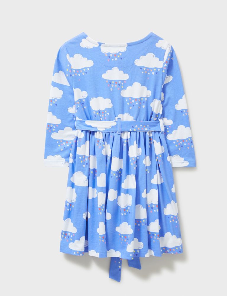 Pure Cotton Jersey Cloud Print Dress (3-12 Yrs) 2 of 3