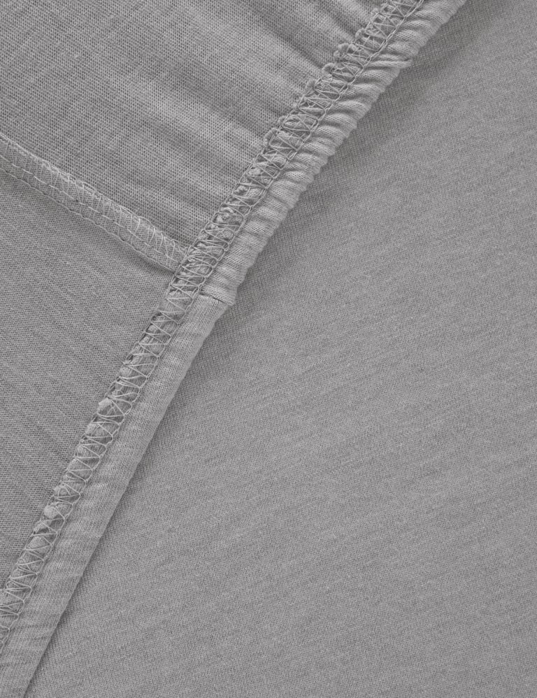 Pure Cotton Jersey Fitted Sheet 4 of 4