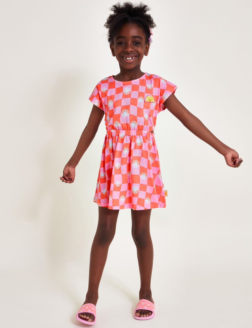 Pure Cotton Jersey Patterned Dress (3-13 Yrs) 3 of 3