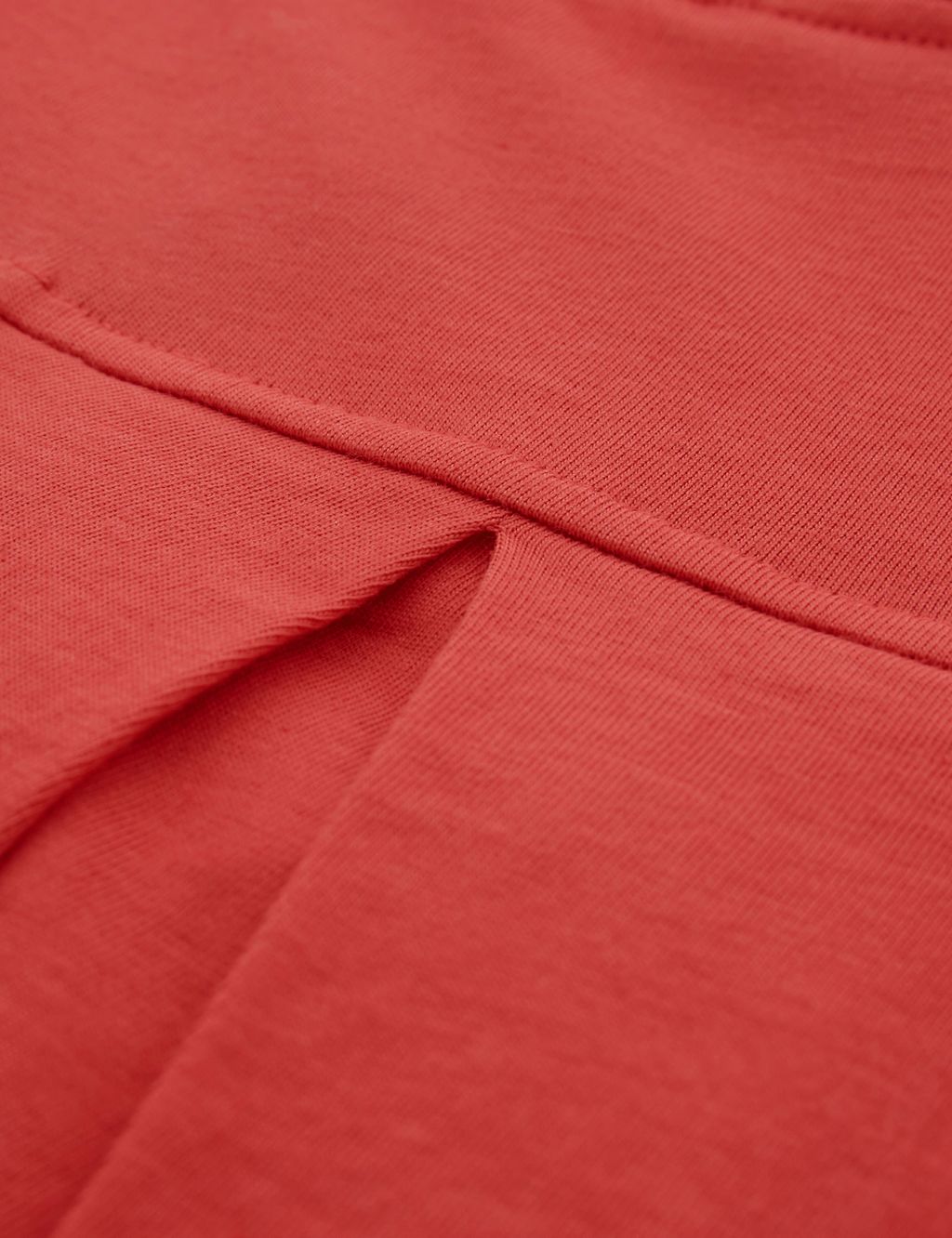 Pure Cotton Jersey Pleat Detail Midi Smock Dress 5 of 7