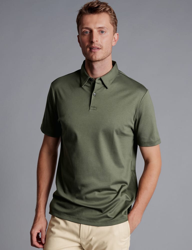 Pure Cotton Jersey Polo Shirt 1 of 5