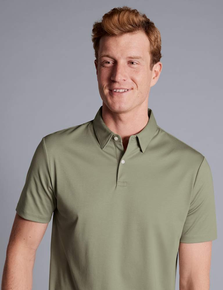 Pure Cotton Jersey Polo Shirt Charles Tyrwhitt M&S