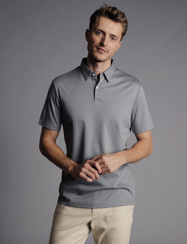 Pure Cotton Jersey Polo Shirt Charles Tyrwhitt M S