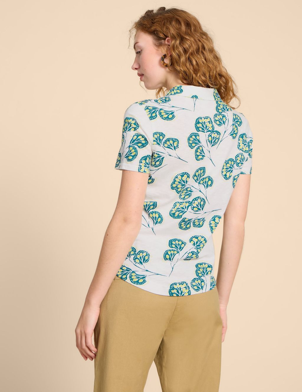Pure Cotton Jersey Printed Short Sleeve Shirt 4 of 6