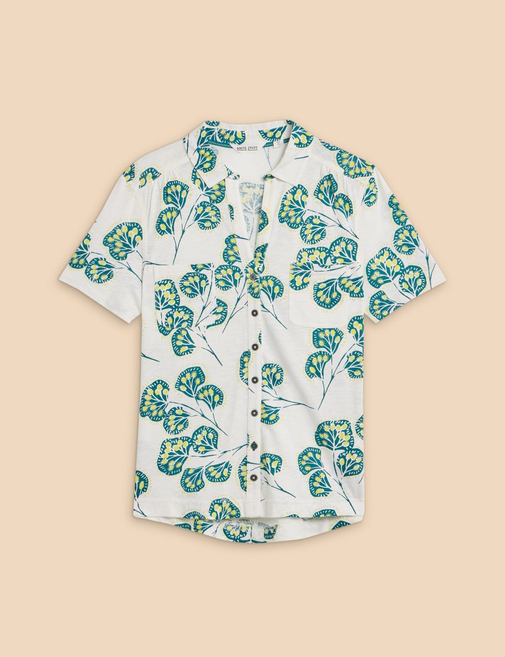 Pure Cotton Jersey Printed Short Sleeve Shirt 1 of 6