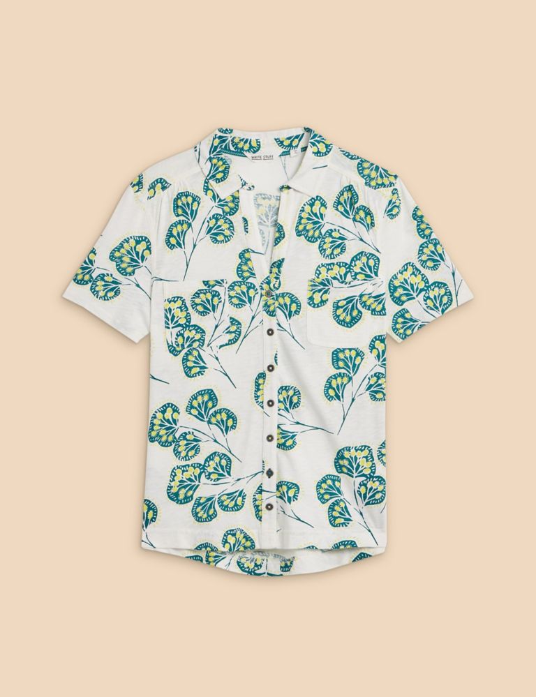 Pure Cotton Jersey Printed Short Sleeve Shirt 2 of 6