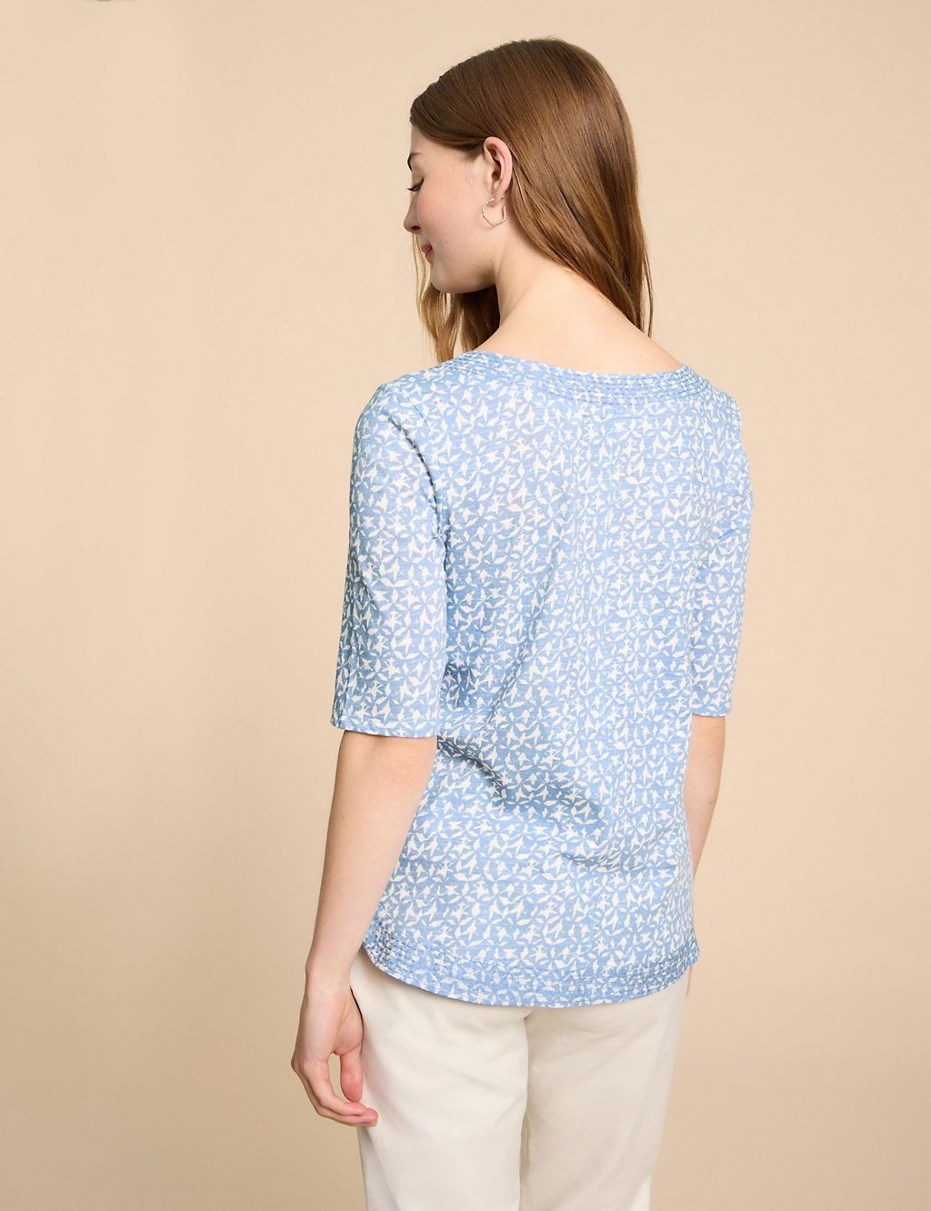 Pure Cotton Jersey Printed Top 2 of 6