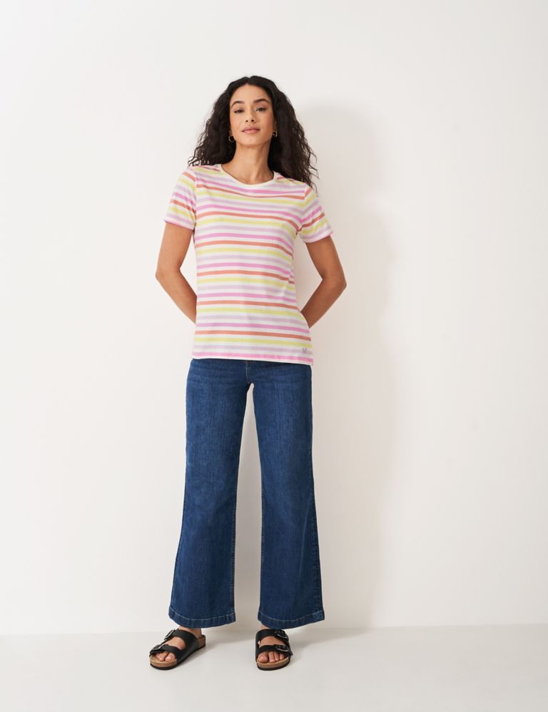 Pure Cotton Jersey Striped T-Shirt 3 of 5