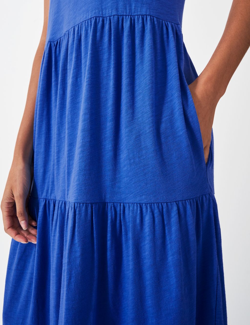 Pure Cotton Jersey Tiered Midaxi Dress 5 of 5