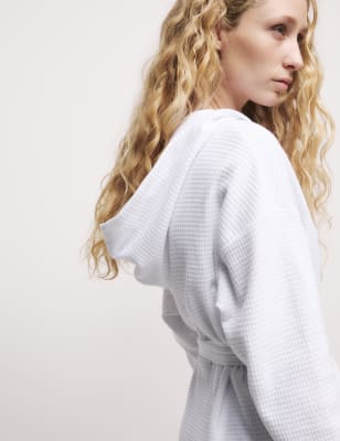 Long white clearance cotton dressing gown